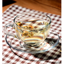 Haonai turkish glass coffee cup set 205ml lead free glass coffee cup with saucer